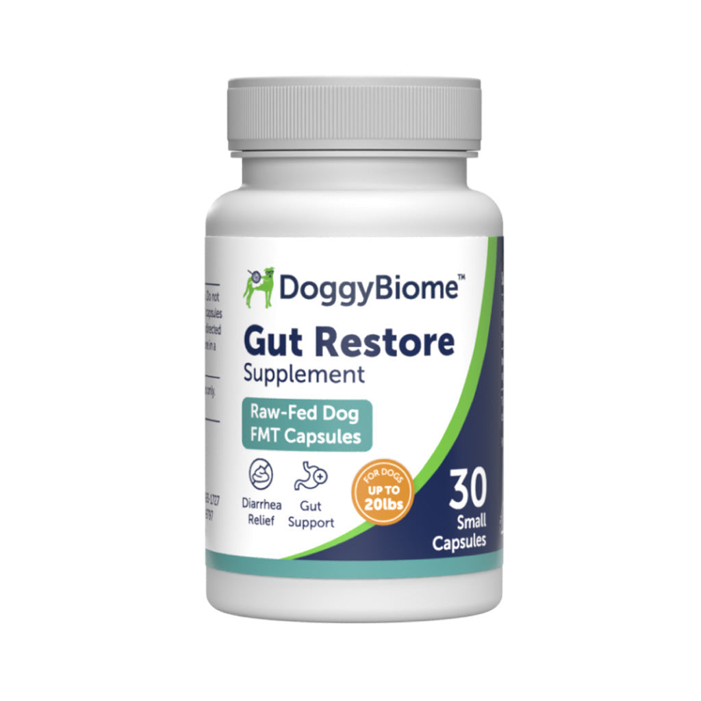 Close up of dog probiotic capsules from the comparison