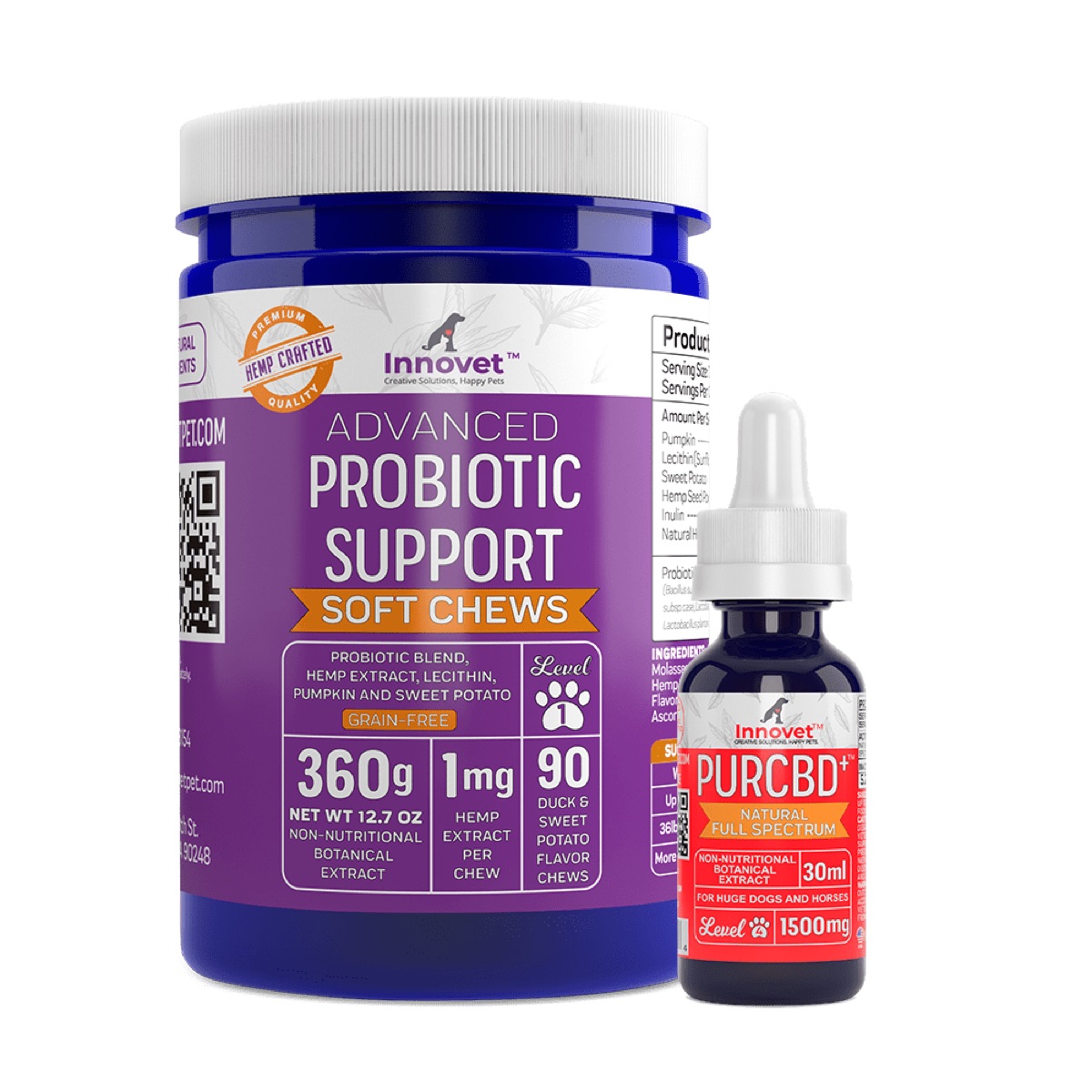 Canine supplement products compared for oral and gut coverage