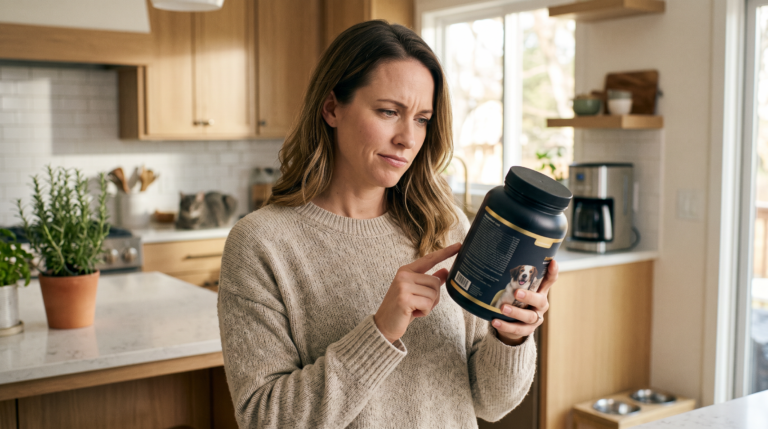 What “Human-Grade” Really Means on Dog Supplements (Spoiler: Not Much)