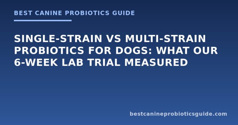 Single-Strain vs Multi-Strain Probiotics for Dogs: What Our 6-Week Lab Trial Measured